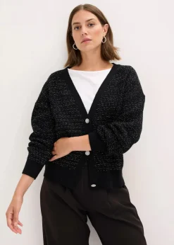 Strickjacke aus fließendem Viskose-Mix