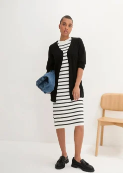 Strickjacke aus reiner leichter Baumwoll-Slub Qualität