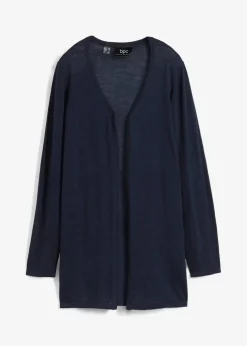 Strickjacke aus reiner leichter Baumwoll-Slub Qualität