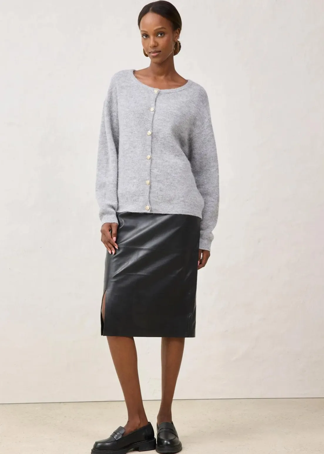 Strickjacke aus wärmendem Alpaka-Mix