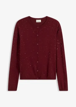 Strickjacke mit Glitzersteinchen