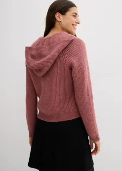 Strickjacke mit Kapuze