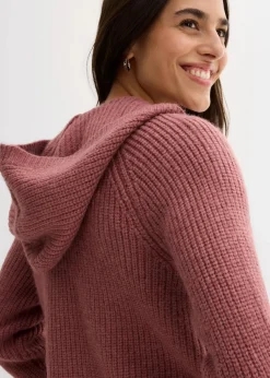 Strickjacke mit Kapuze