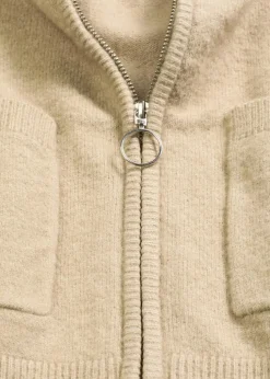 Strickjacke mit Reißverschluss