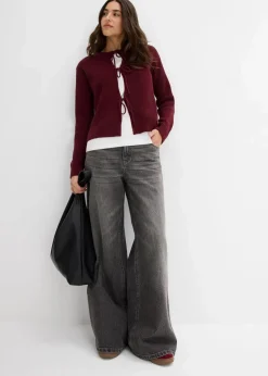 Strickjacke mit Schleifen-Detail