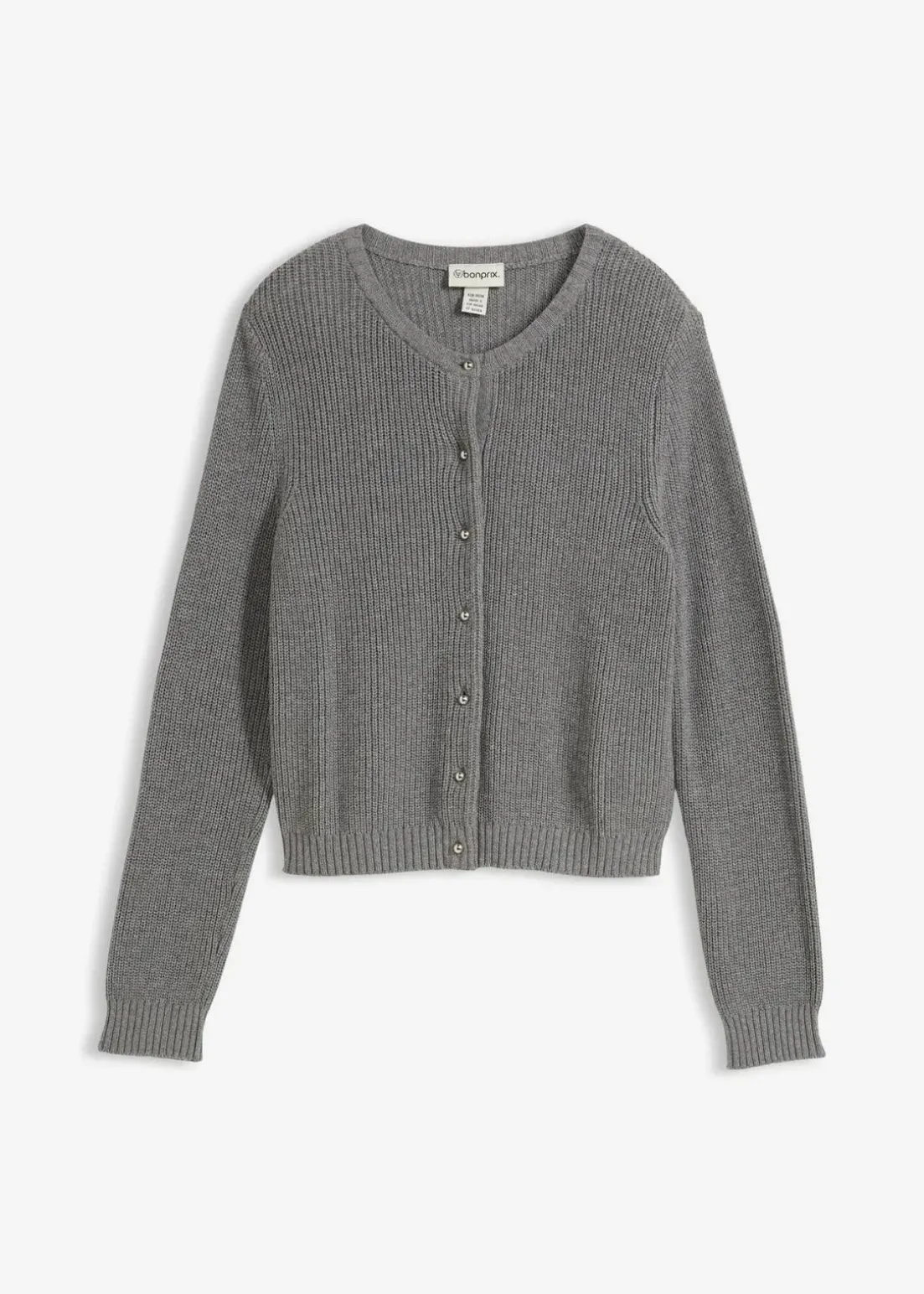 Strickjacke mit Zierknöpfen aus Woll-Mix