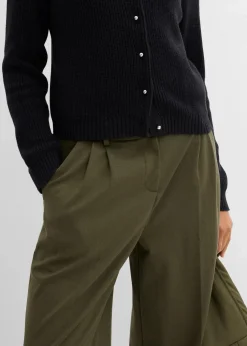 Strickjacke mit Zierknöpfen aus Woll-Mix