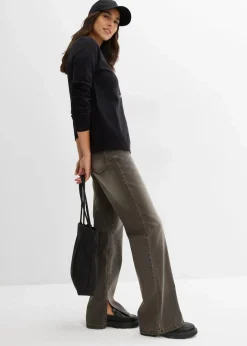 Strickjacke, Rundhals