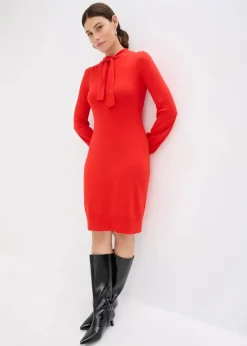 Strickkleid aus fließendem Viskose-Mix