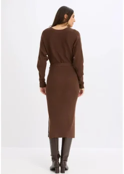 Strickkleid aus fließendem Viskose-Mix