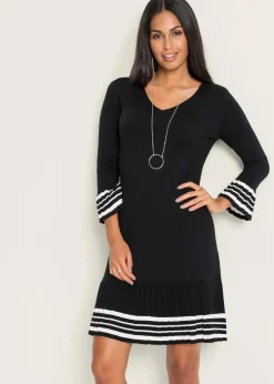 Strickkleid aus weichem Viskose- Mix