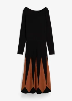 Strickkleid im Rautendesign