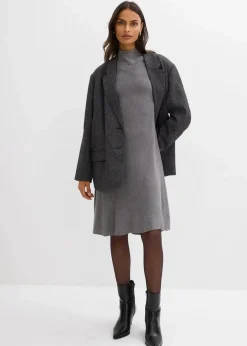 Strickkleid in A-Linie aus Viskose-Mix