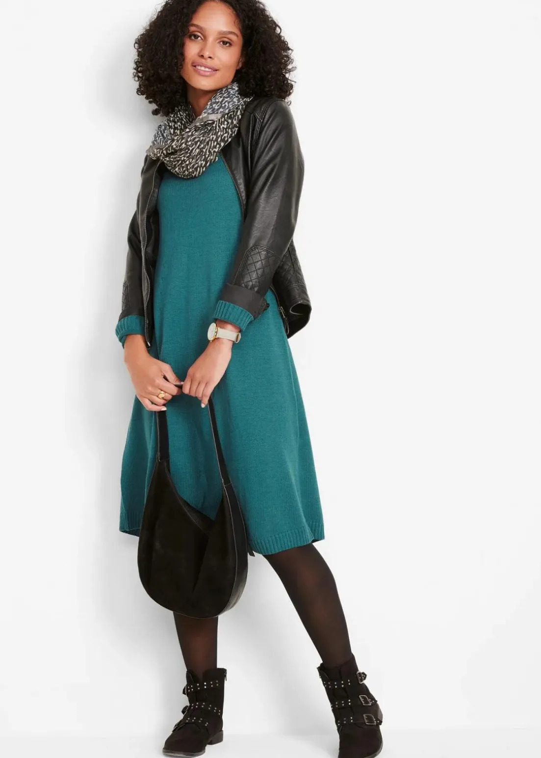 Strickkleid in ausgestellter Form