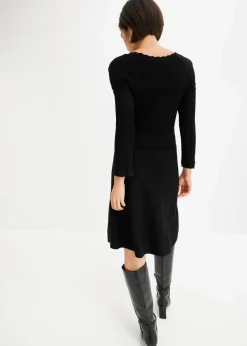 Strickkleid mit Ajourmuster