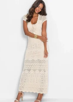 Strickkleid mit Ajour-Muster