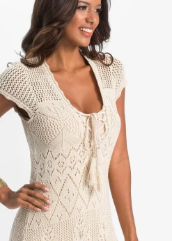 Strickkleid mit Ajour-Muster