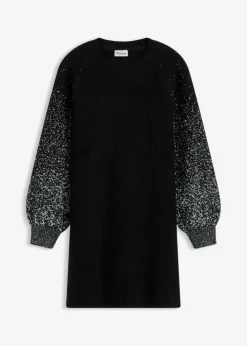 Strickkleid mit Glitzer-Effekt