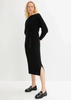 Strickkleid mit Gürtel (2-tlg.Set)