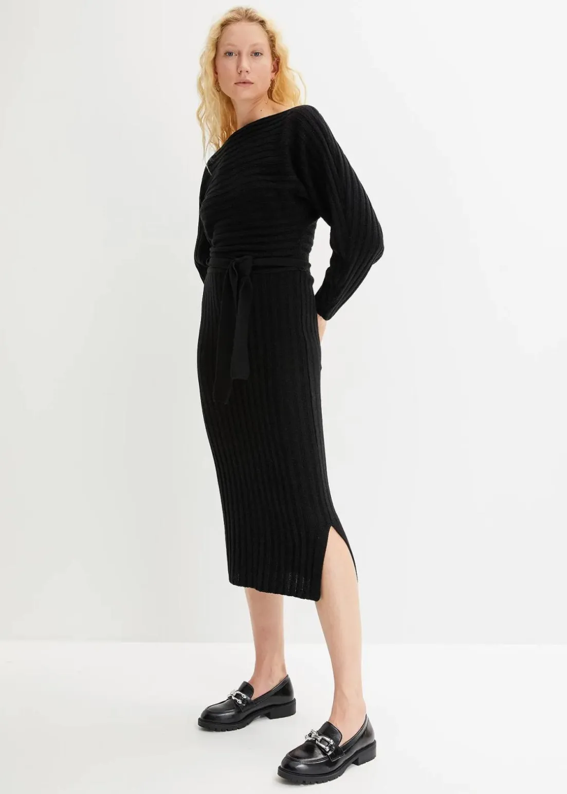 Strickkleid mit Gürtel (2-tlg.Set)