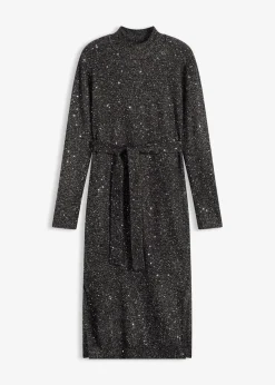 Strickkleid mit Pailletten