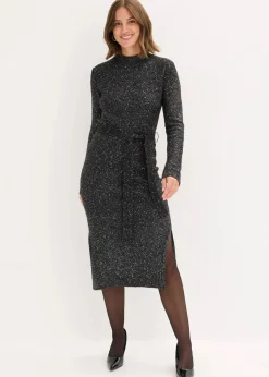 Strickkleid mit Pailletten