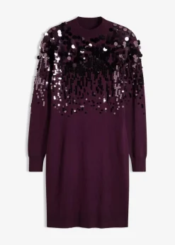 Strickkleid mit Pailletten