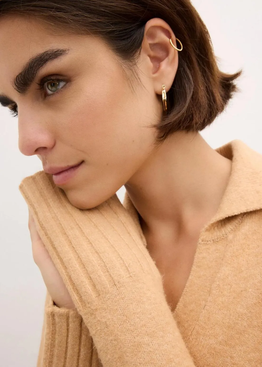 Strickkleid mit Polokragen