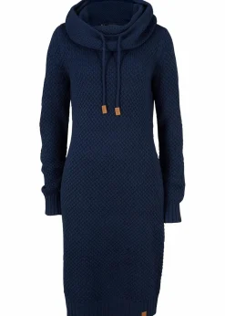 Strickkleid mit Schalkragen