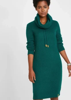 Strickkleid mit Schalkragen