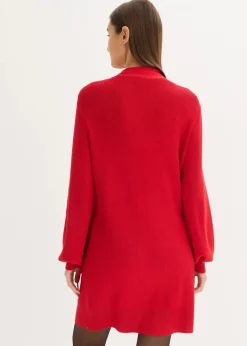 Strickkleid mit Schleife aus softem Viskose-Mix