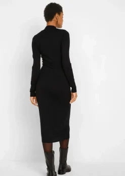 Strickkleid mit Stehkragen