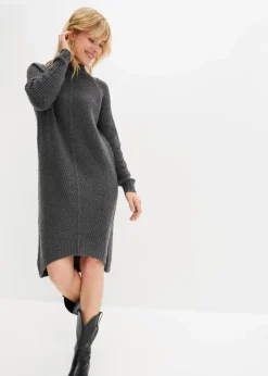 Strickkleid mit Vokuhila-Saum