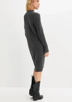 Strickkleid mit Vokuhila-Saum