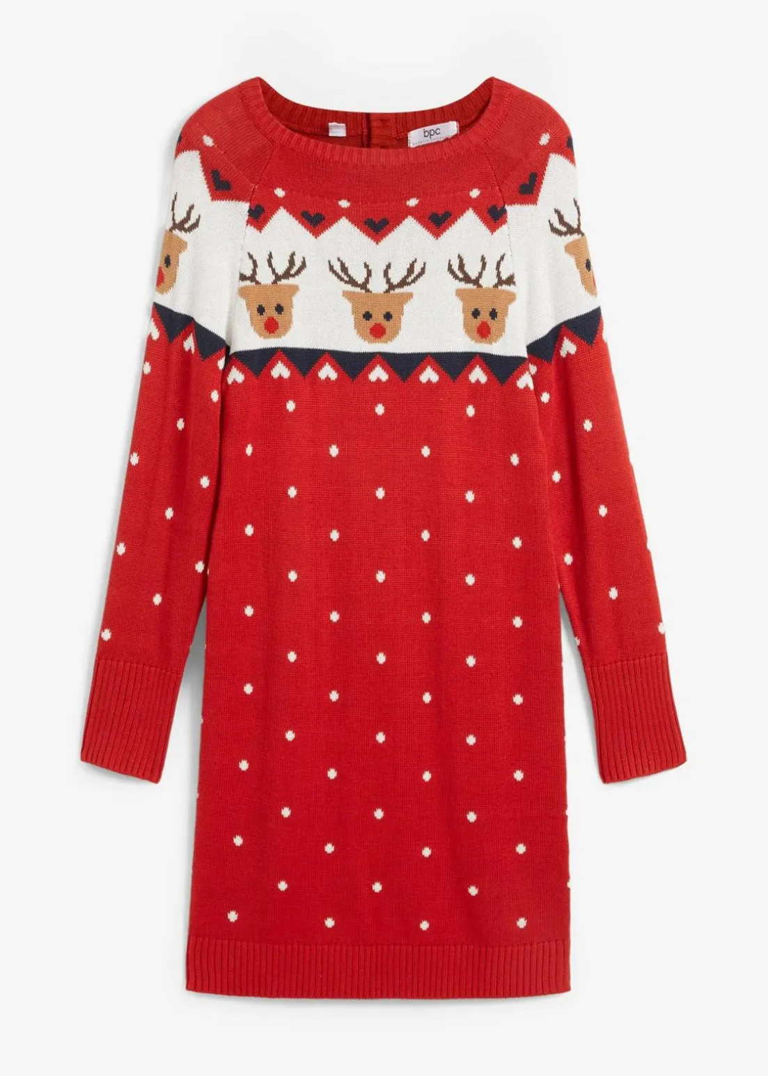 Strickkleid mit Weihnachtsmotiv