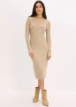 Strickkleid mit Wollanteil