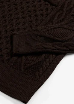 Strickkleid mit Zopfmuster