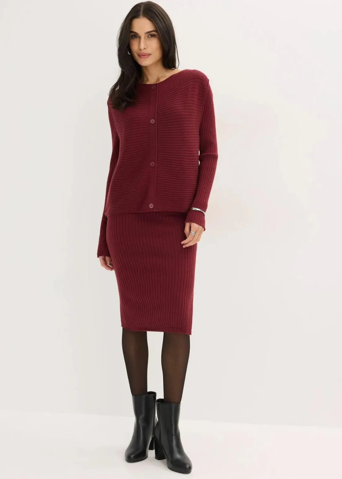 Strickkleid und Weste (2-tlg.Set)