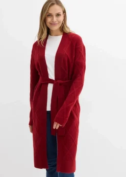 Strickmantel aus Zopfstrick