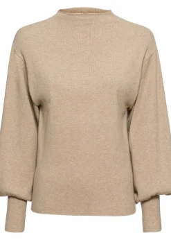 Strickpullover mit Ballonärmeln