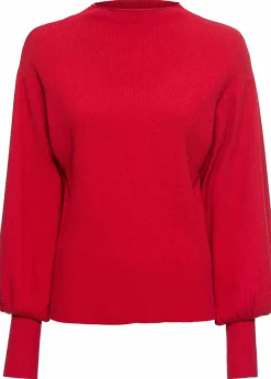 Strickpullover mit Ballonärmeln