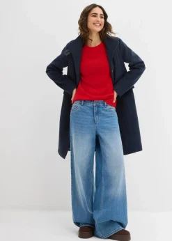 Strick-Pullover mit Rundhals-Ausschnitt