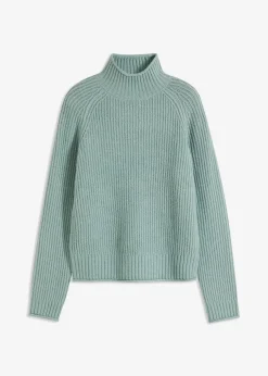 Strickpullover mit Stehkragen