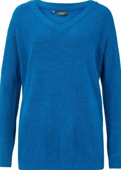 Strickpullover mit V-Ausschnitt, Oversized Fit