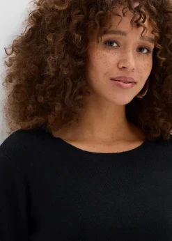 Strickshirt mit Kontrastsaum