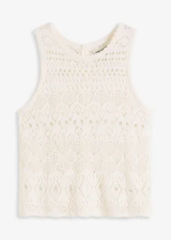 Stricktop mit Lochstrickmuster