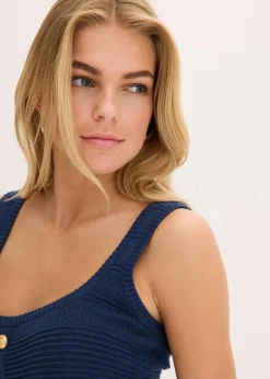 Stricktop mit metallic Effekt