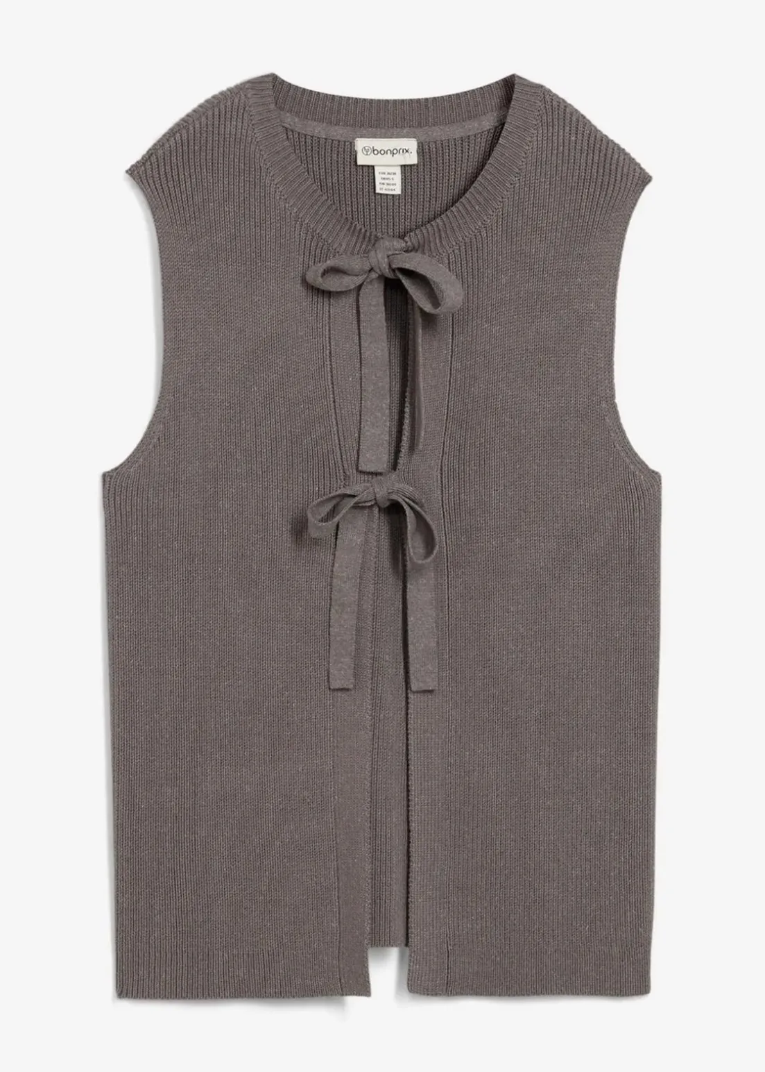 Strick-Weste aus Baumwoll-Mix