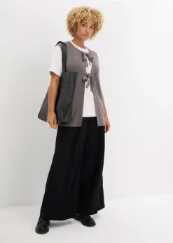 Strick-Weste aus Baumwoll-Mix