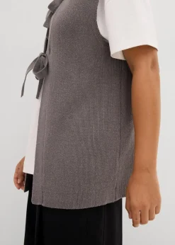 Strick-Weste aus Baumwoll-Mix